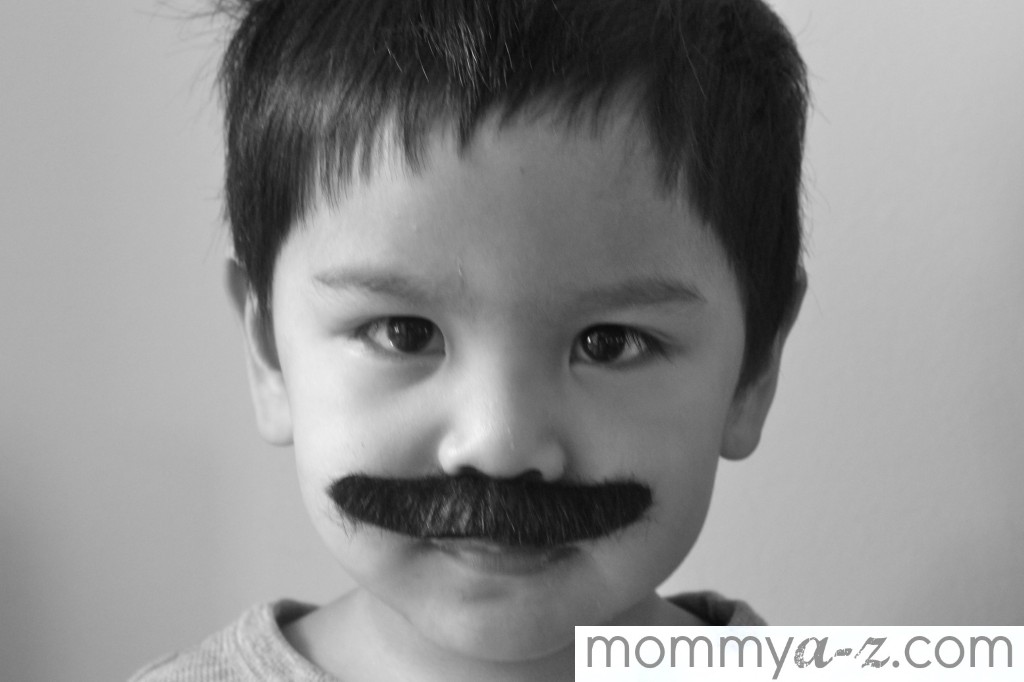 Moustache photo, 2-year-old mustache, silly mustache kid