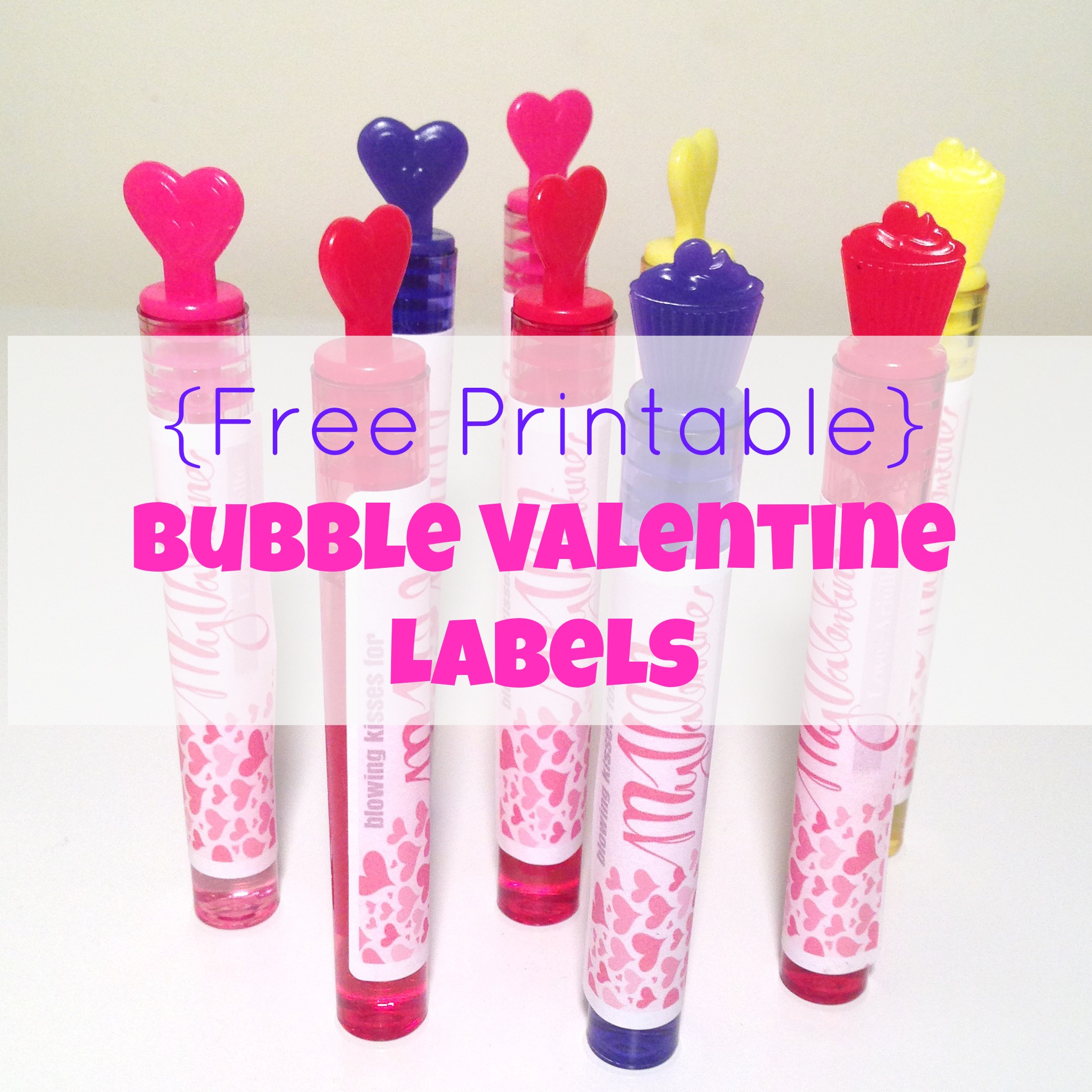 Free Printable Bubble Valentines Labels Mommy AZ