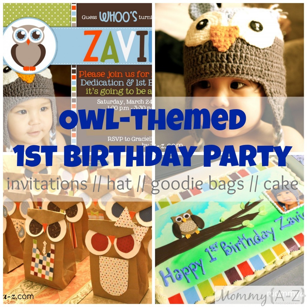 Owl-themed First Birthday Party